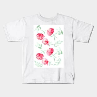 Watercolour Romantic Roses Kids T-Shirt